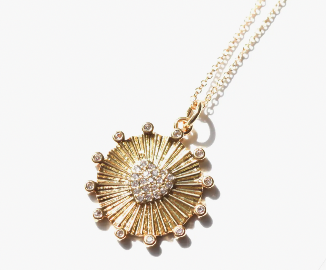 CZ Heart Burst Necklace